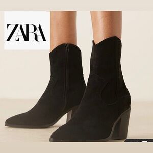 Zara Black Ankle Boots 9